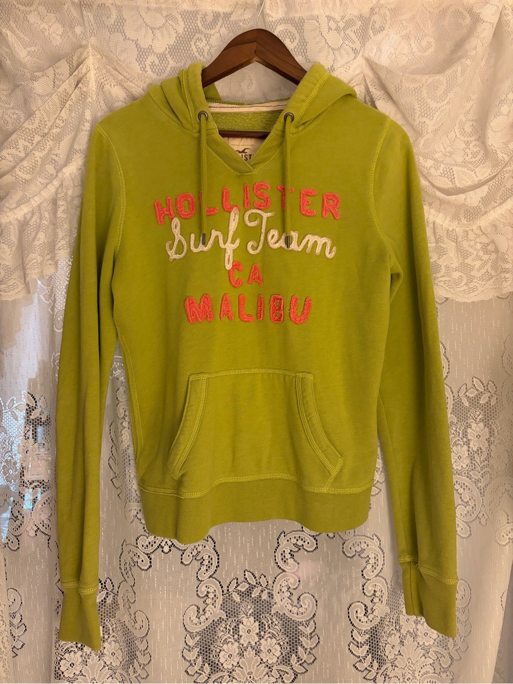 Vintage Hollister Lime Green Surf Team Hoodie